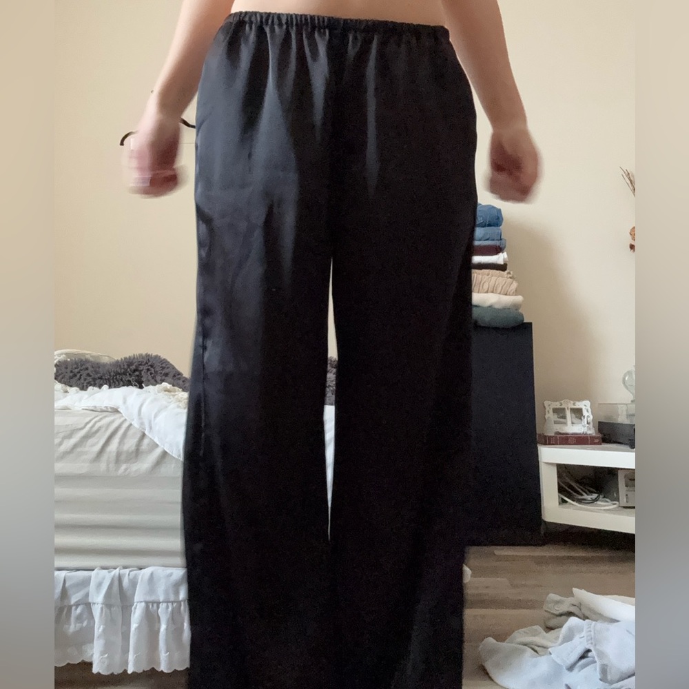 Black Urban Outfitters Olympia Jenna Satin pull on pant